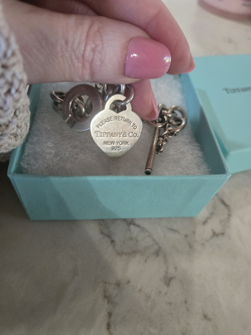 ✨ SALE Return To Tiffany's Heart Charm Bracelet w/ Box - Picture 13 of 15